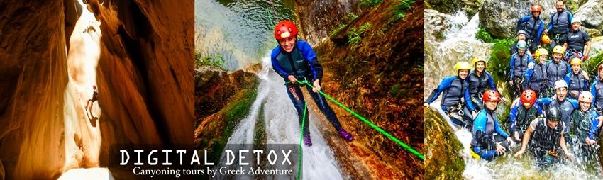 Seeking a true Digital Detox experience in Greece? Try canyoning the Greek gorges!